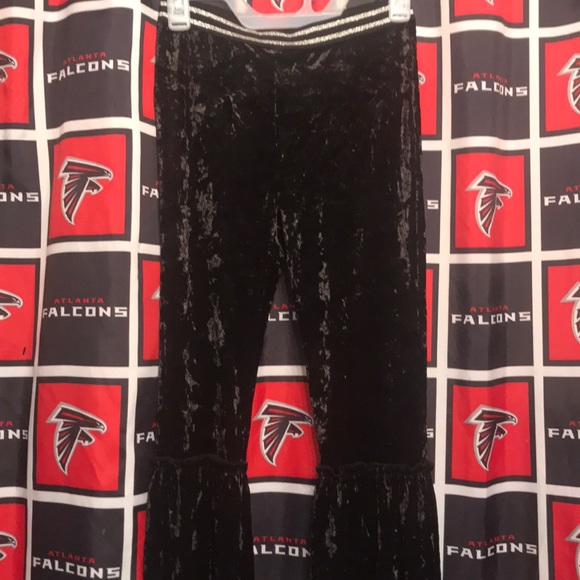 Art Class Black Velvet Flared Leg Fashion Pants - Picture 2 of 8